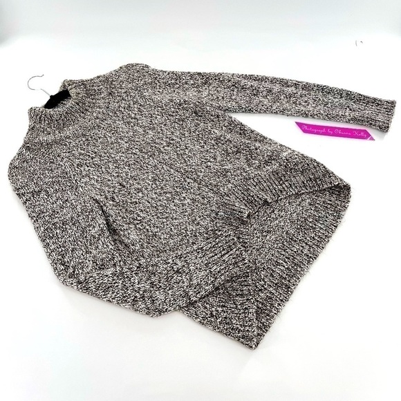 a.n.a Womens Sweater Gray Pullover Long Sleeve Knit Turtleneck Hi-Low Hem Size S - Picture 5 of 11